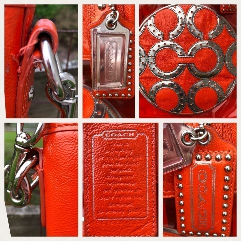 Coach 15021 Red Transparent Clear Tote Colette Bag - Picture 4 of 6